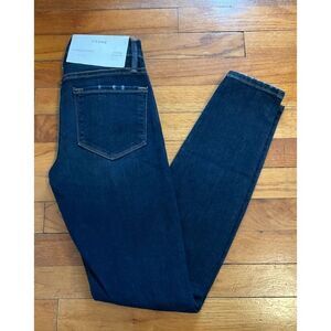 NEW Frame Denim Women's 24 Le Skinny de Jeanne Jeans Mid Rise Dark Wash Wriley